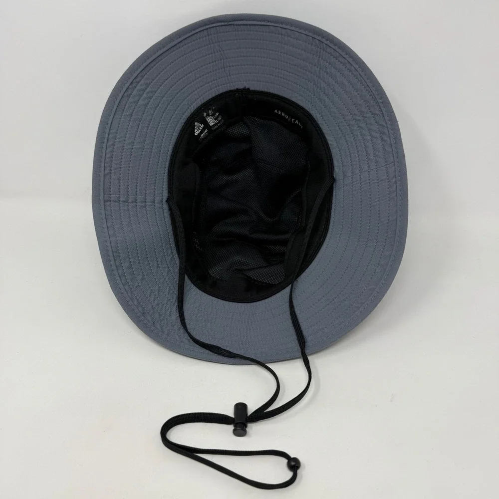 Adidas Aeroready Boonie Hat Mens Grey Black Mesh Hiking Sun Bucket Hat Size L/XL